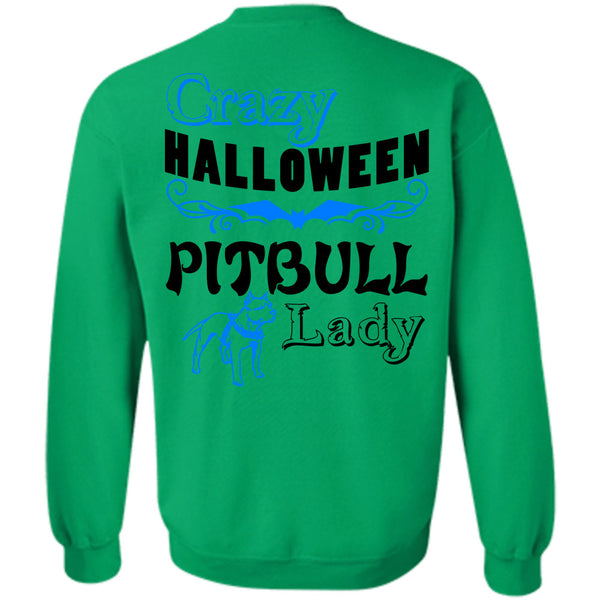 Wait For Halloween T Shirt, Crazy Halloween Pit Bull Lady Sweatshirt