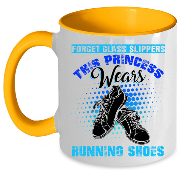 Cute Girls Coffee Mug, This Princess Wears Running Shoes Accent Mug