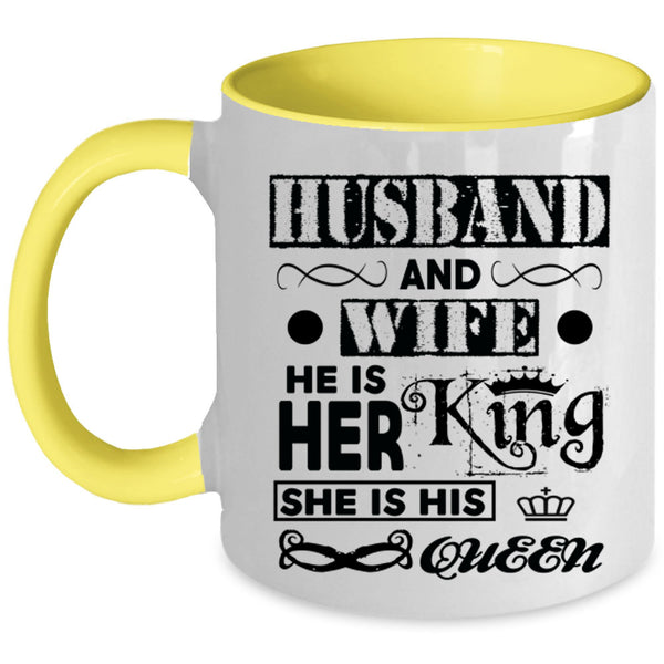 Cool Just Married Coffee Mug, Husband And Wife Accent Mug