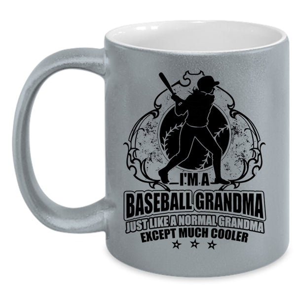 Cool Grandma Coffee Mug, I'm A Baseball Grandma Accent Mug