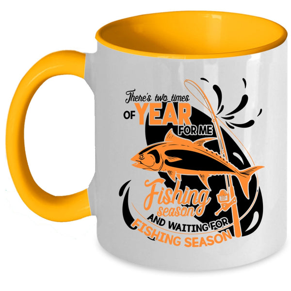 Waiting For Fishing Season Coffee Mug, Fishing Season Accent Mug