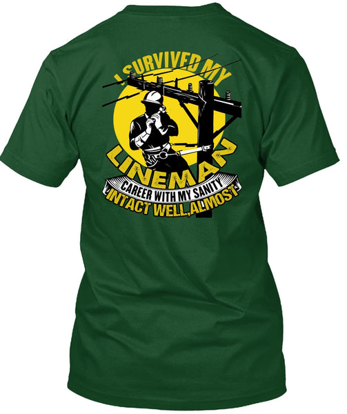 I Survived My Lineman T Shirt, I Love Lineman T Shirt