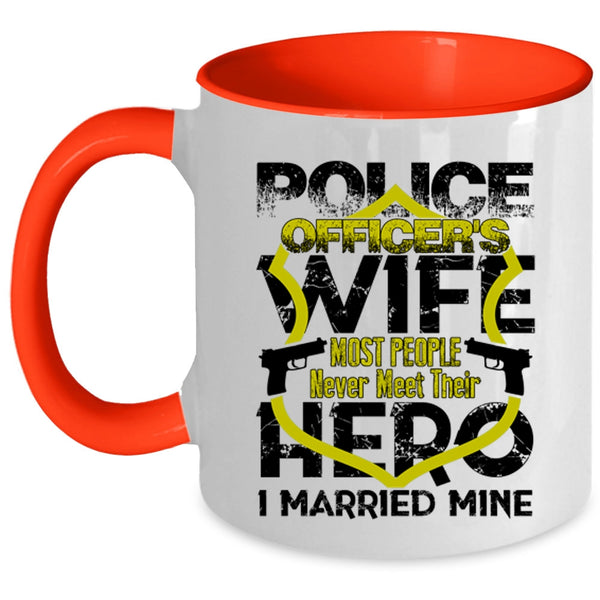 I Married Policeman Coffee Mug, Police Officer's Wife Accent Mug