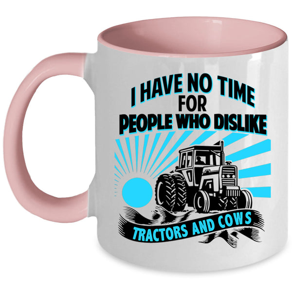Cool Farmer Coffee Mug, Tractors And Cows Accent Mug