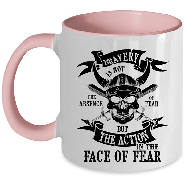 Cool Halloween Coffee Mug, The Action In The Face Of Fear Accent Mug