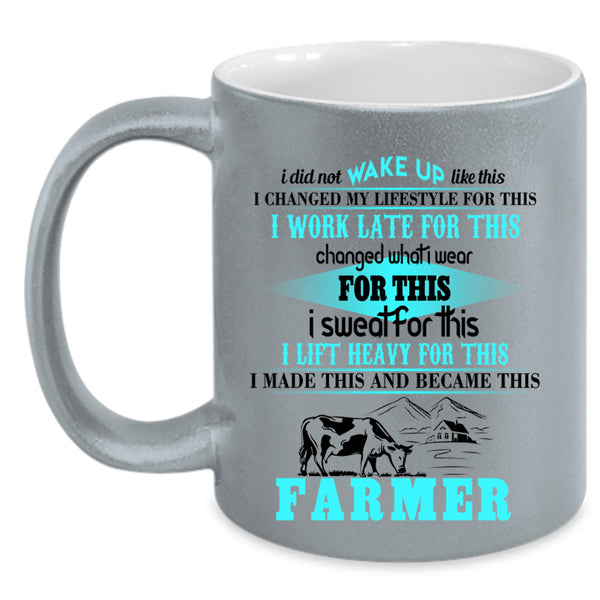 Cool Farmer Coffee Mug, Became This Farmer Accent Mug