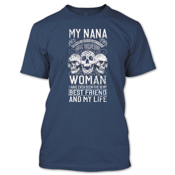 My Nana Is The Coolest Woman T Shirt, Awesome Nanny T Shirt