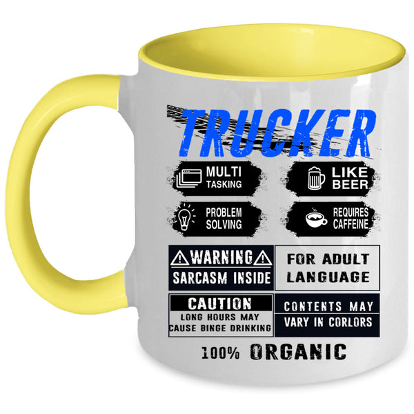 Awesome Gift For Trucker Coffee Mug, Trucker Accent Mug