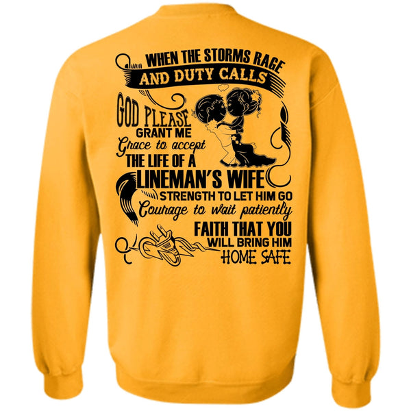 I Love Lineman T Shirt, The Life Of A Lineman's Wife Sweatshirt