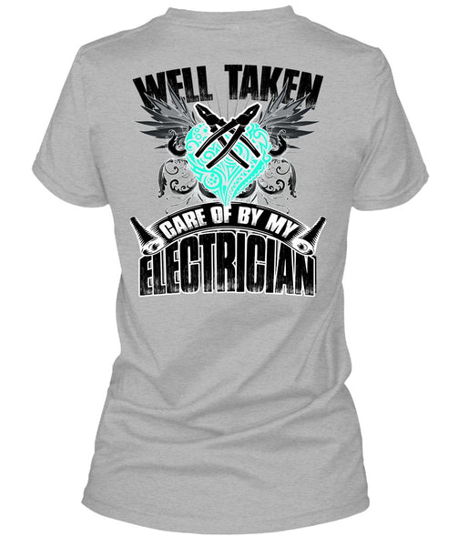 Care Of By My Electrician T Shirt, I Love Electrician T Shirt