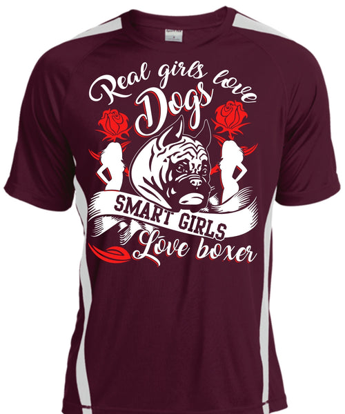 Real Girls Love Dogs T Shirt, Smart Girls Love Boxer T Shirt, Cool Shirt