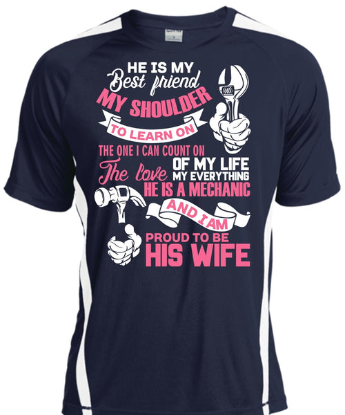 Proud To Be His Wife T Shirt, He Is My Best Friend T Shirt, Cool Shirt