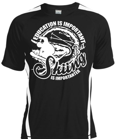 A black t-shirt with the shopify logo