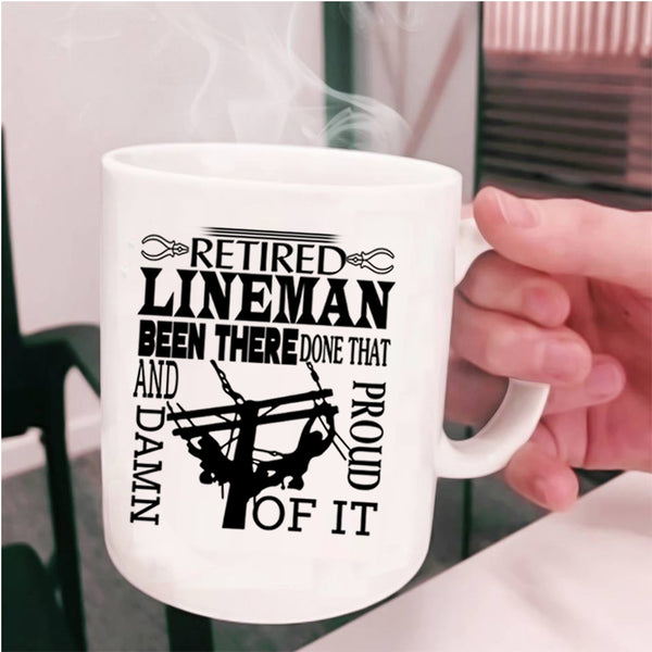 Awesome Retirement Coffee Mug, Retired Lineman Cup