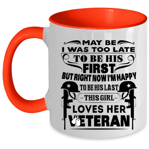 Couple Coffee Mug, This Girl Loves Her Veteran Accent Mug