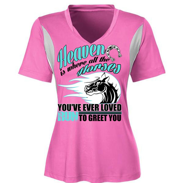 Heaven Is Where All The Horses T Shirt, I Love Equestrian T Shirt