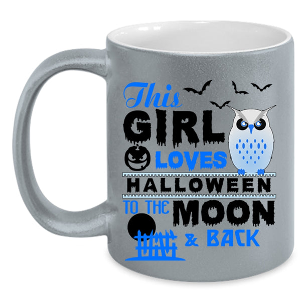 Gift For My Daughter Coffee Mug, This Girl Loves Halloween Accent Mug