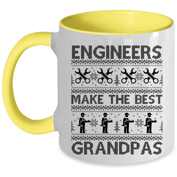 Funny Christmas Coffee Mug, Engineers Make The Best Grandpas Accent Mug