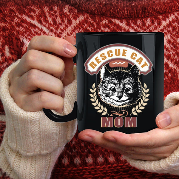 Rescue Cat Mom Coffee Mug, Awesome Gift For Mom Coffee Cup