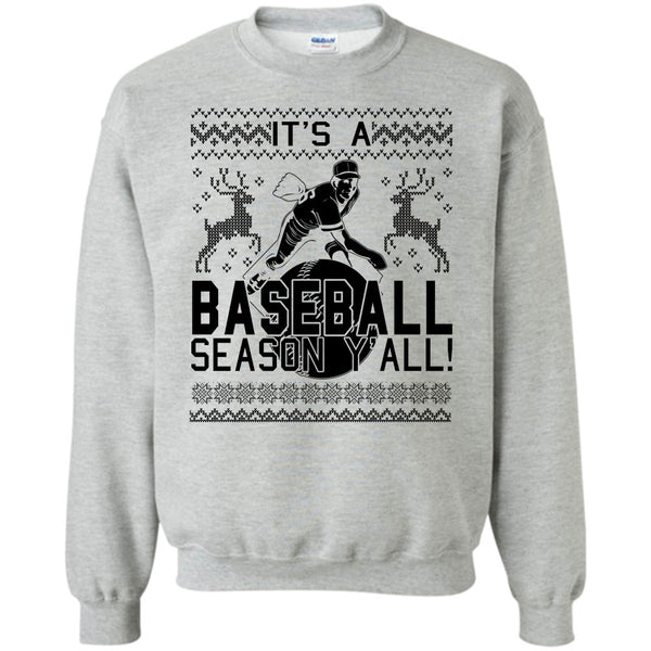 Merry Christmas Gift T Shirt, It's A Baseball Season Y'all Sweatshirt