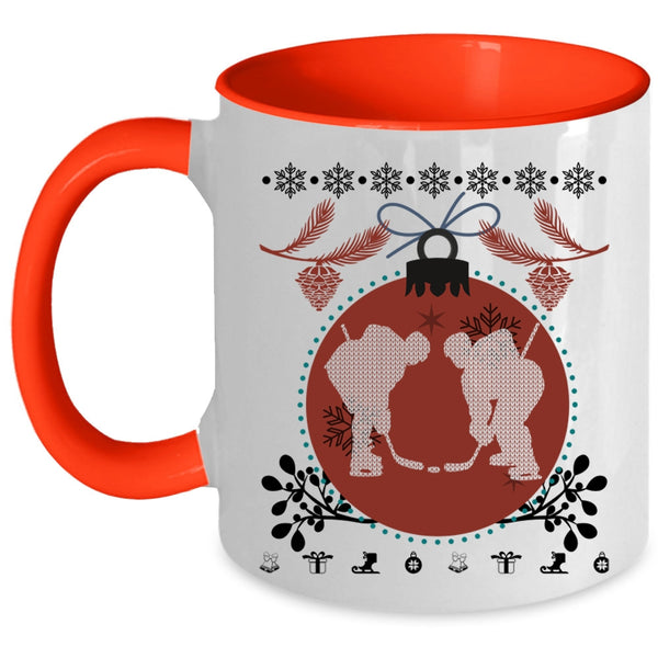 Christmas Family Vacation Coffee Mug, Cool Hockey Accent Mug