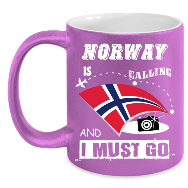 Norway Is Calling And I Must Go Coffee Mug, Awesome Traveler Coffee Cup