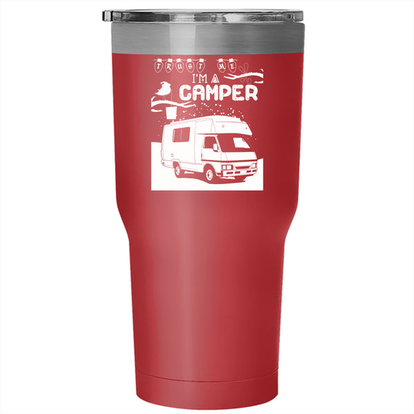 I'm A Camper Tumbler 30 oz Stainless Steel, Christmas Gift For Camper Travel Mug