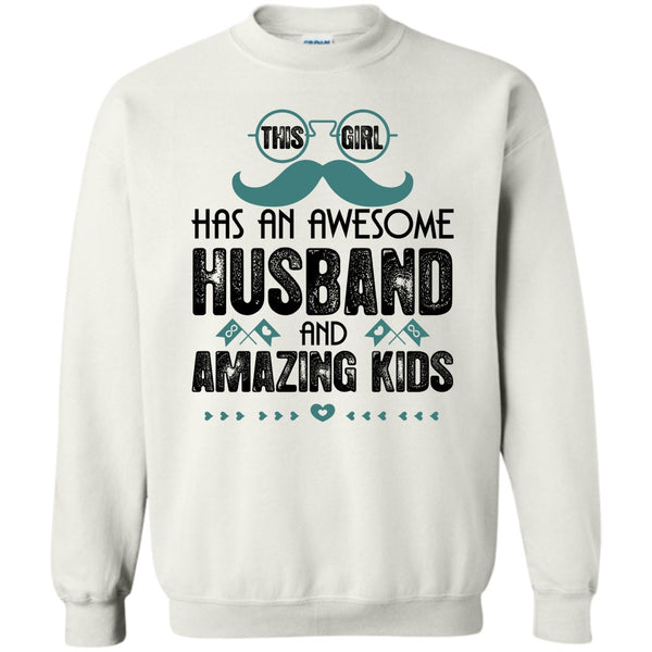 Amazing Kids T Shirt, This Girl Has An Awesome Husband Sweatshirt