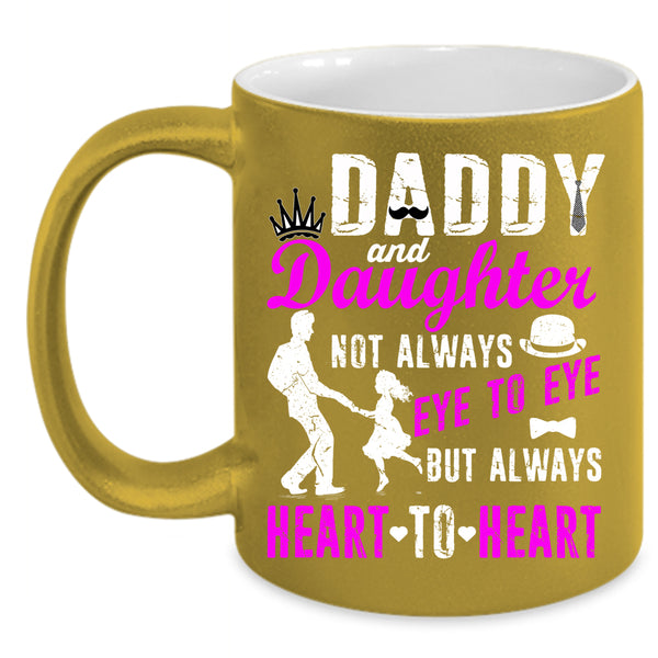 Daddy And Daughter Coffee Mug, Heart To Heart Coffee Cup