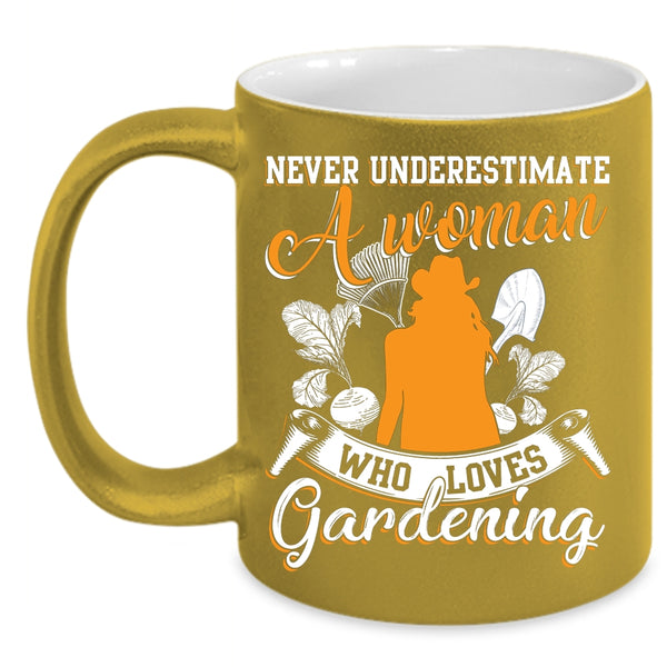 A Woman Loves Gardening Coffee Mug, Cool Woman Coffee Cup