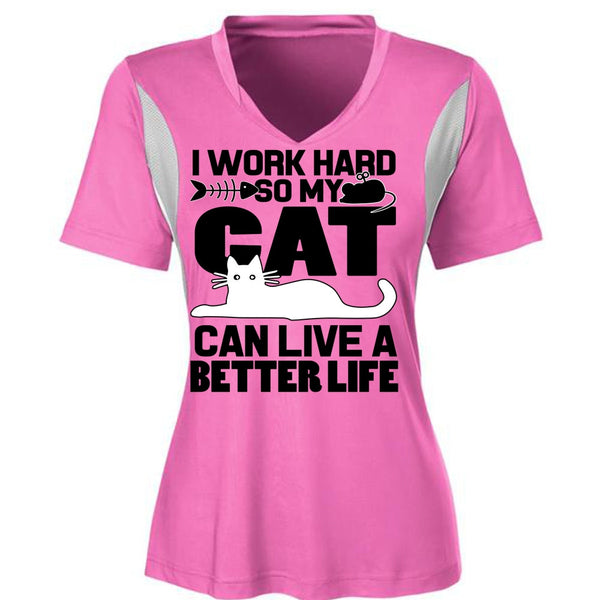 My Cat Can Live A Better Life T Shirt, I Work Hard T Shirt, Awesome T-Shirts