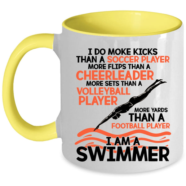 Funny Swimming Coffee Mug, I Am A Swimmer Accent Mug