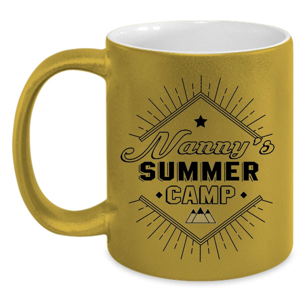 Cool Camping Nanny Coffee Mug, Nanny's Summer Camp Accent Mug