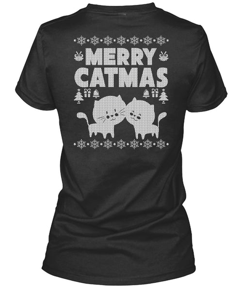 Merry Catmas T Shirt, Funny Winter T Shirt