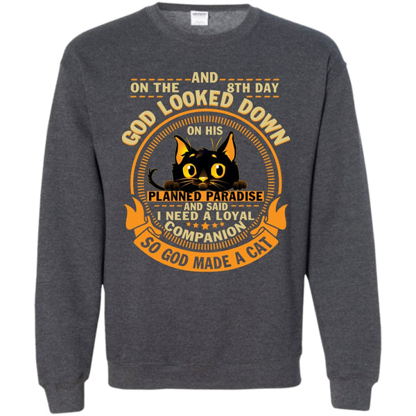 God Made A Cat T Shirt, Coolest Cat Lover Sweatshirt