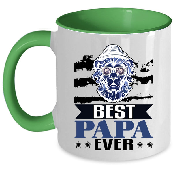 Gift For Dad Coffee Mug, Best Papa Ever Accent Mug