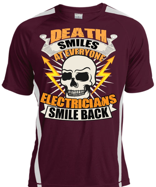 Electricians Smile Back T Shirt, Death Smiles T Shirt, Cool Shirt