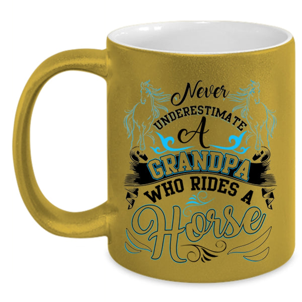 Awesome Grandpas Coffee Mug, Grandpa Rides A Horse Accent Mug