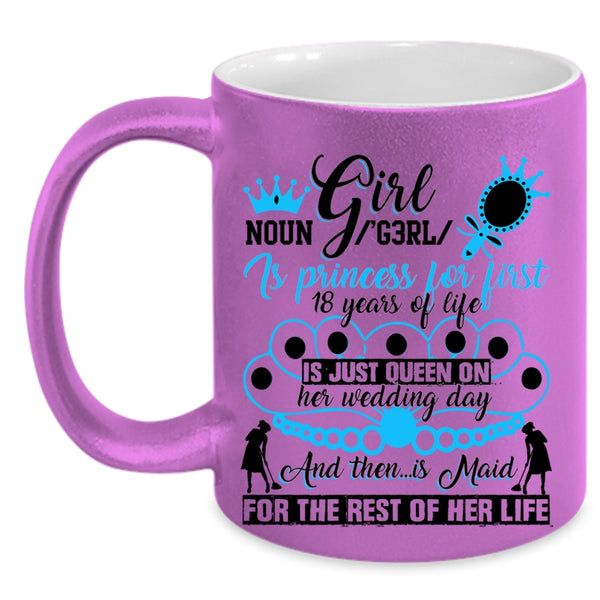 Cute Gift For My Daughter Coffee Mug, Girl Accent Mug