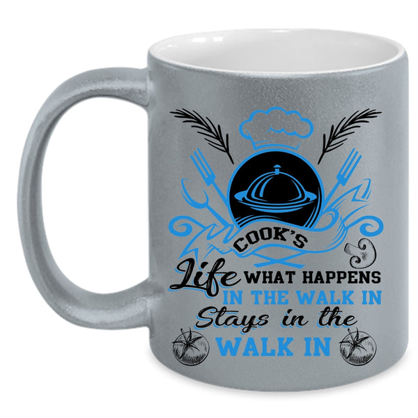 Cool Gift For Chef Coffee Mug, Cook's Life Accent Mug