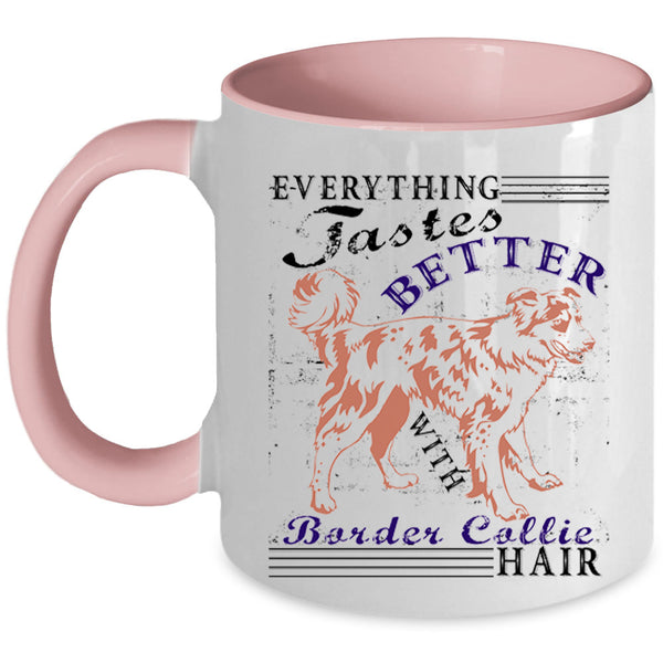 Gift For Border Collie Owner Coffee Mug, Border Collie Hair Accent Mug