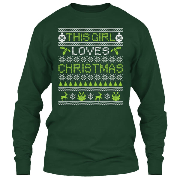 This Girl Loves Christmas T Shirt, Gift For Daughter T Shirt