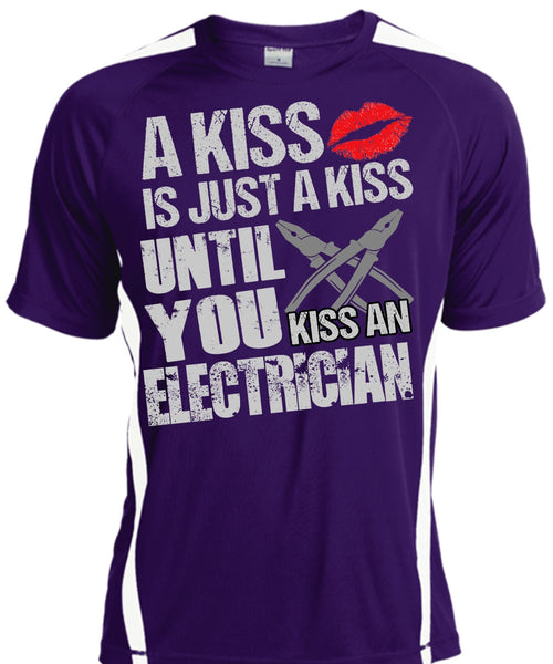 Kiss An Electrician T Shirt, I Love Electrician T Shirt, Cool Shirt
