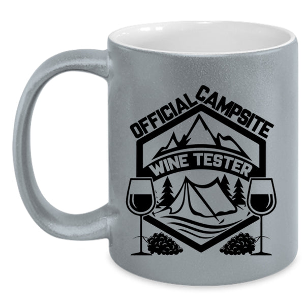 Wine Tester Coffee Mug, Official Campsite Accent Mug