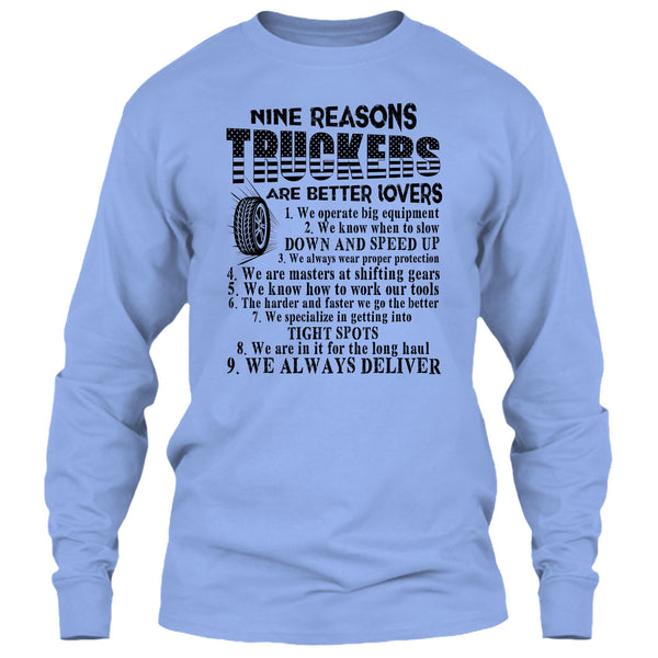 Nine Reasons Truckers T Shirt, Tow Truck Driver T Shirt