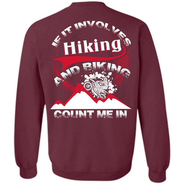 Biking Count Me In T Shirt, I Love Hiking Sweatshirt
