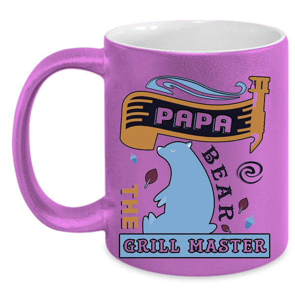 Awesome Papa Bear Coffee Mug, Papa Bear The Grill Master Accent Mug