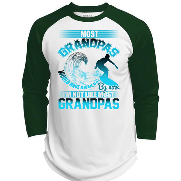 I'm Not Like Most Grandpas T Shirt, I Love Grandpa T Shirt, Awesome T-Shirts  (Polyester Game Baseball Jersey)