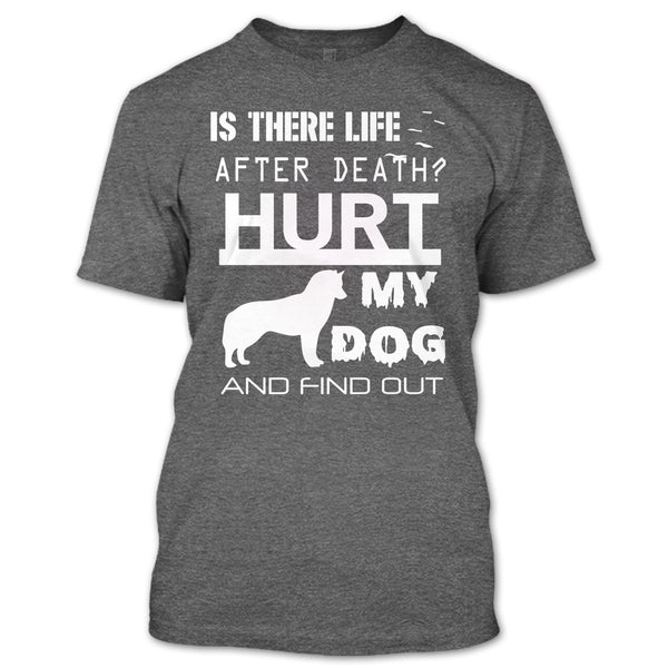 Is There Life After Death T Shirt, Hurt My Dog And Find Out T Shirt