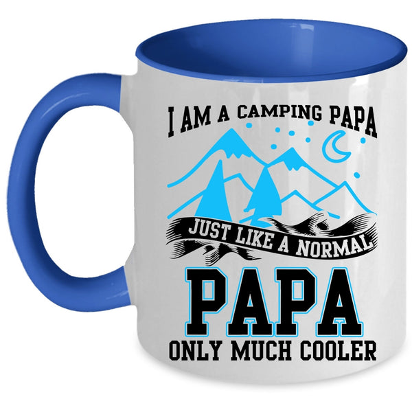 Awesome Camping Papa Coffee Mug, I Am A Camping Papa Accent Mug